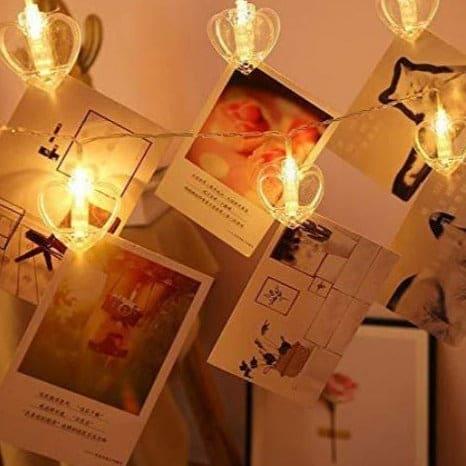 10 Pieces LED Photo Clip String Lights Star Design - Clarify.pk