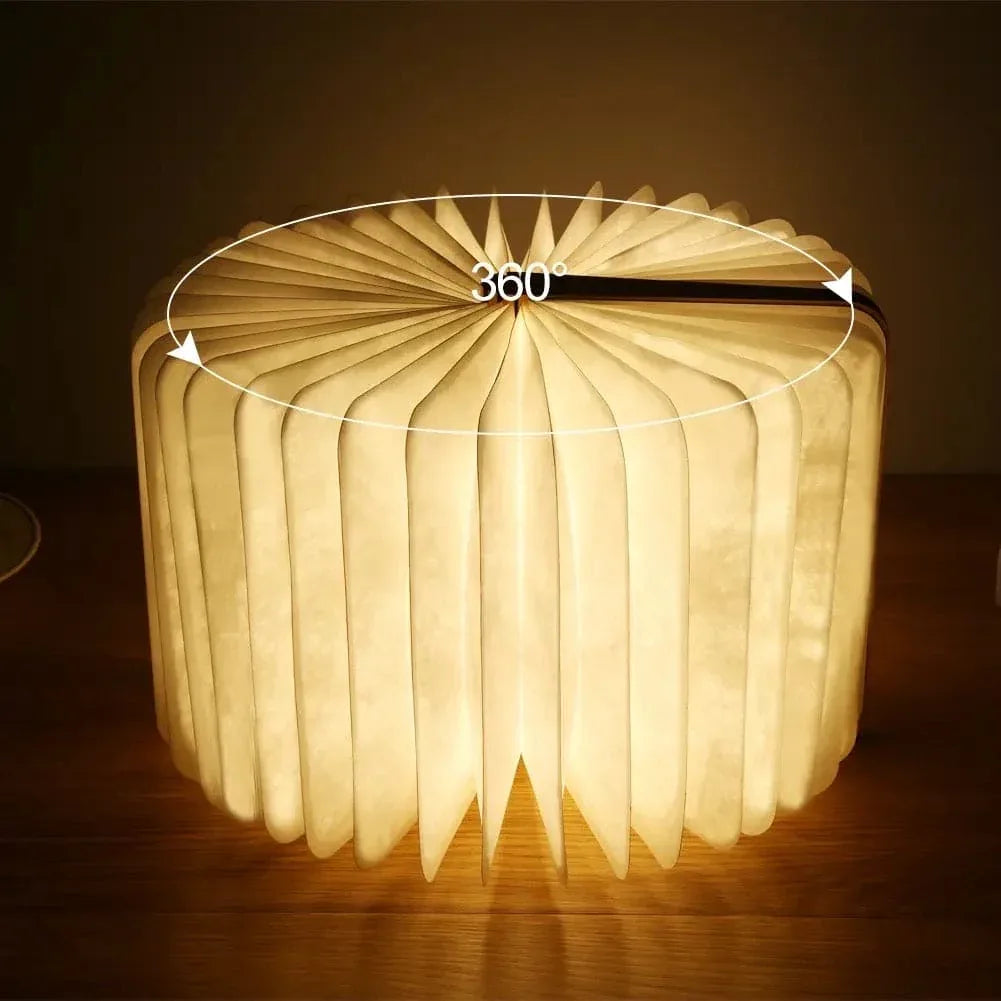 LED Wooden Book Lamp with Warm Light - Clarify.pk