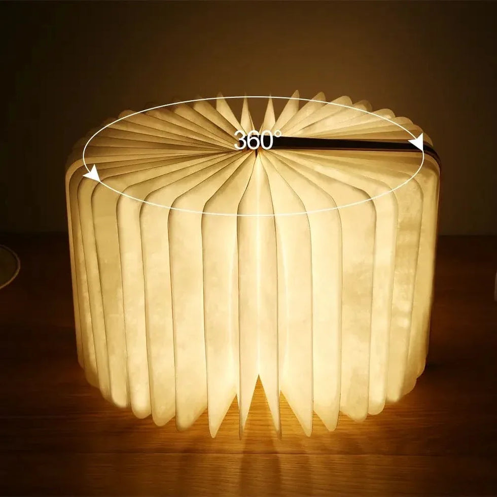 LED Wooden Book Lamp with Warm Light - Clarify.pk