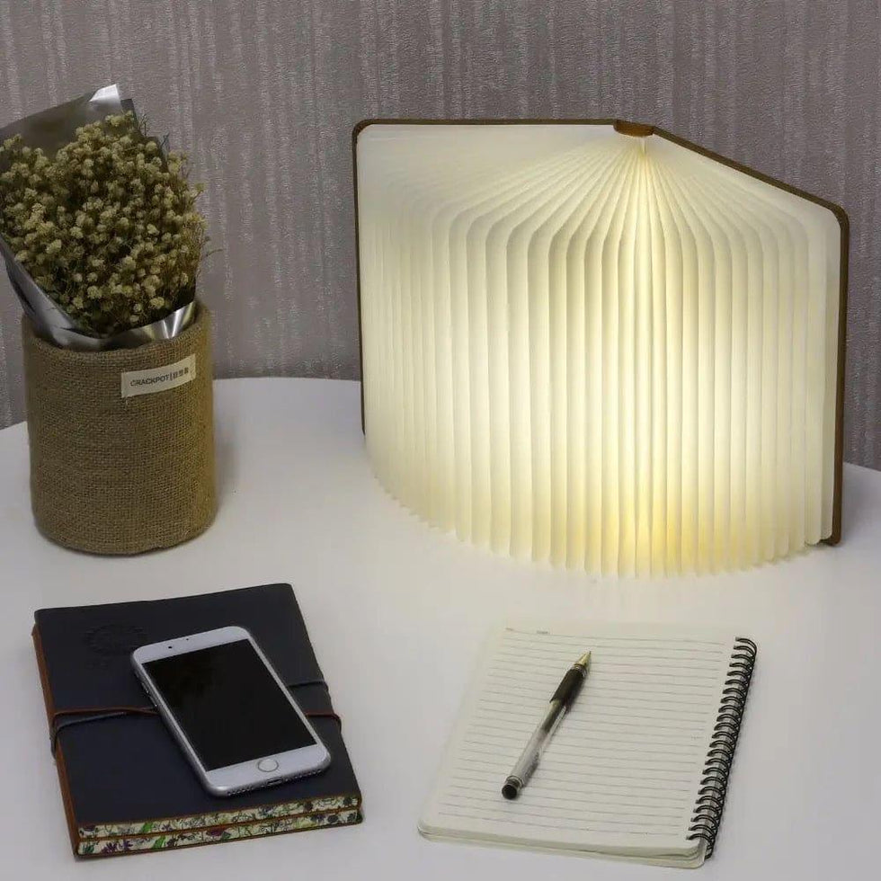 LED Wooden Book Lamp with Warm Light - Clarify.pk