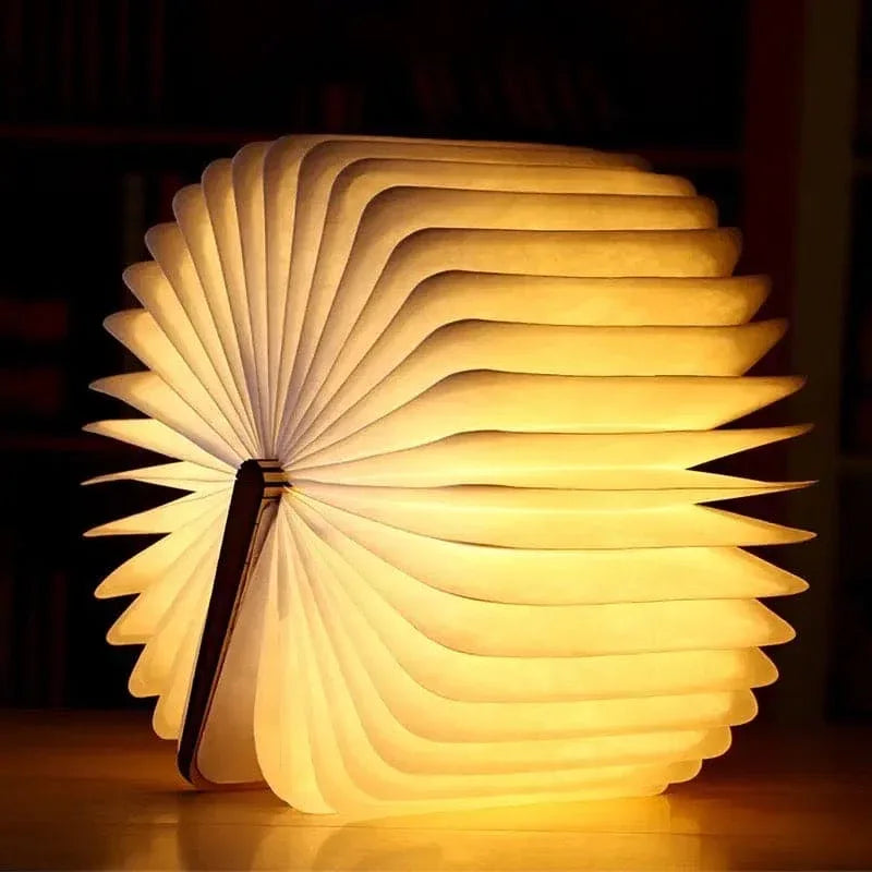 LED Wooden Book Lamp with Warm Light - Clarify.pk