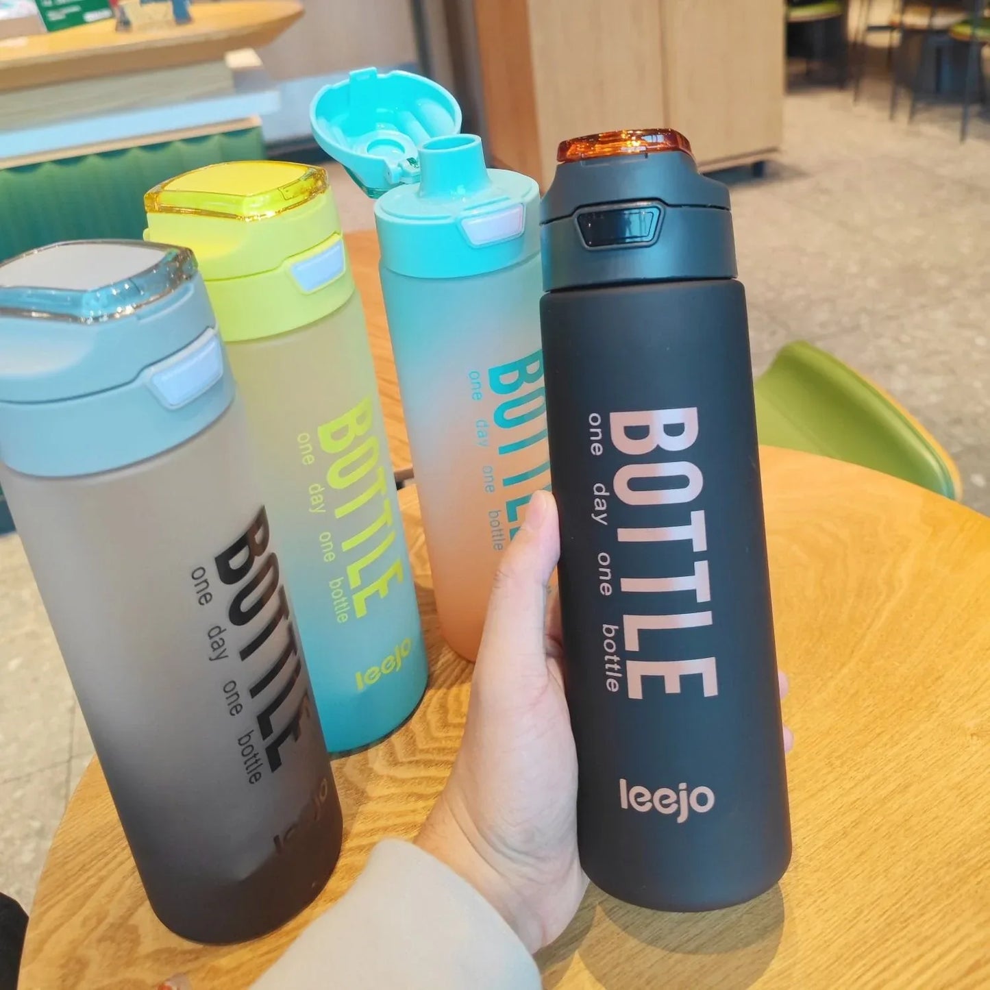 1000ml Sports Water Bottle by Leejo - Durable, Leak-Proof - Clarify.pk
