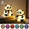 Cute Silicone Panda Lamp With Muffler - Night Light Lamp - Clarify.pk