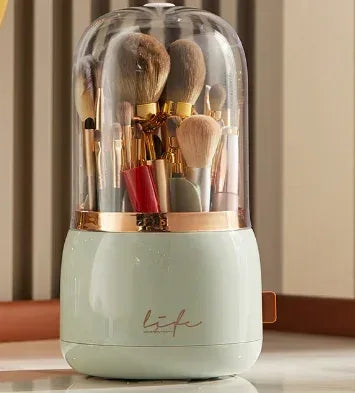 360° Rotating Makeup Organizer with Clear Cover - Clarify.pk