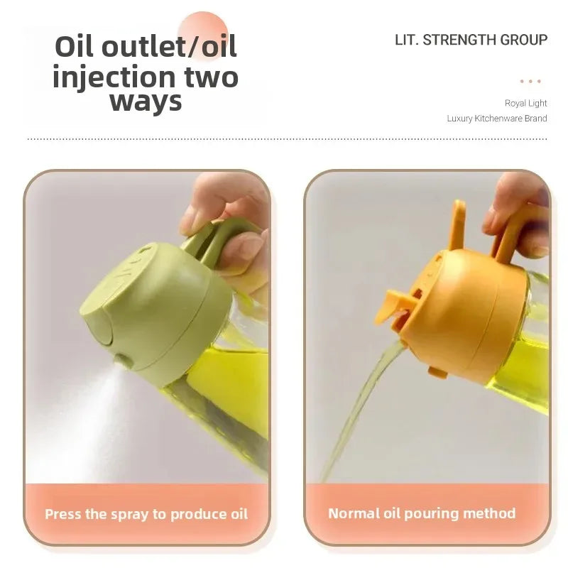 2 in 1 Leakproof Oil Dispenser Bottle for kitchen - Clarify.pk