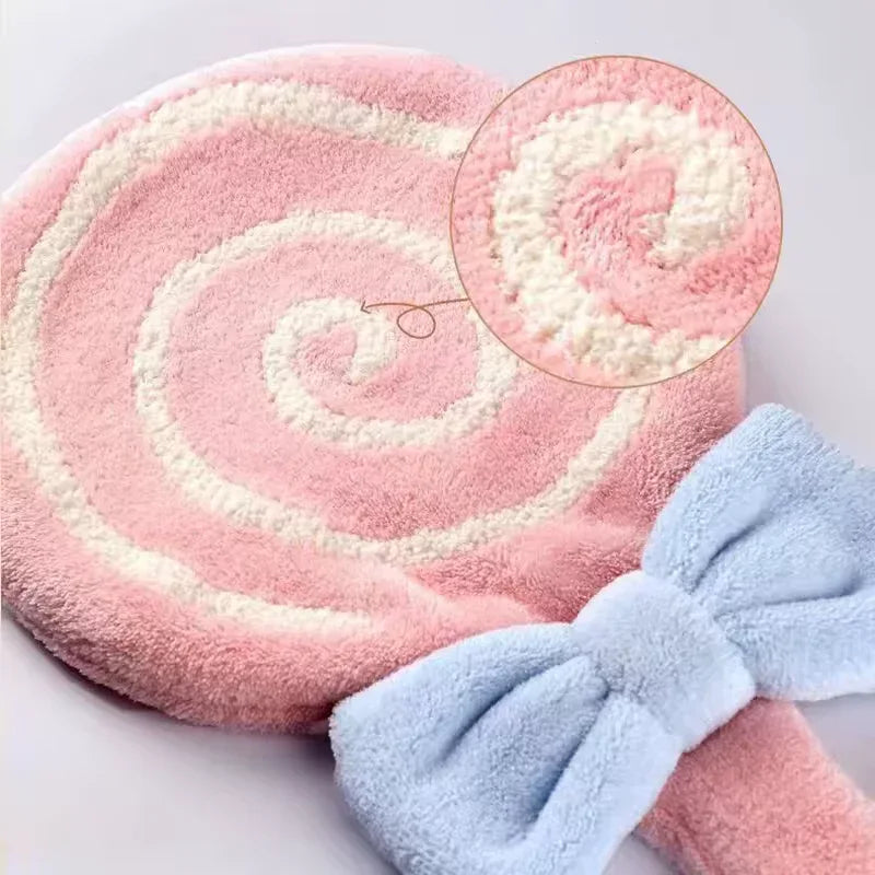 Lollipop Design Bathroom Towel with Bow