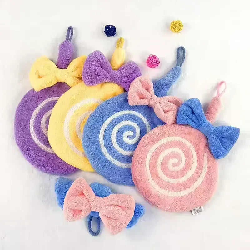 Lollipop Design Bathroom Towel with Bow