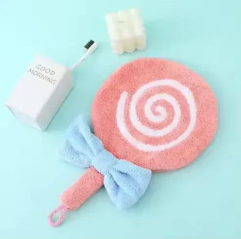 Lollipop Design Bathroom Towel with Bow