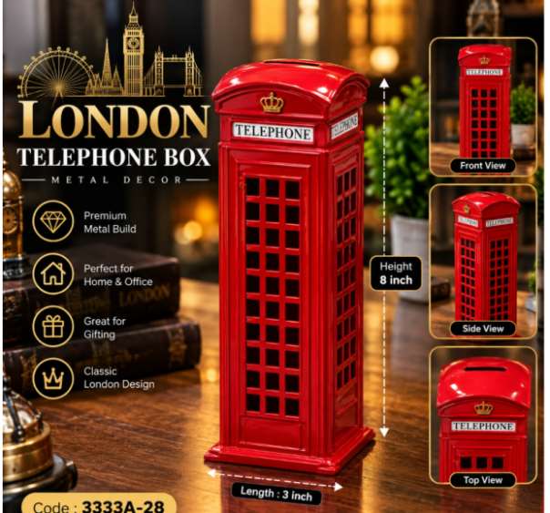 London Telephone Box Decorative Showpiece