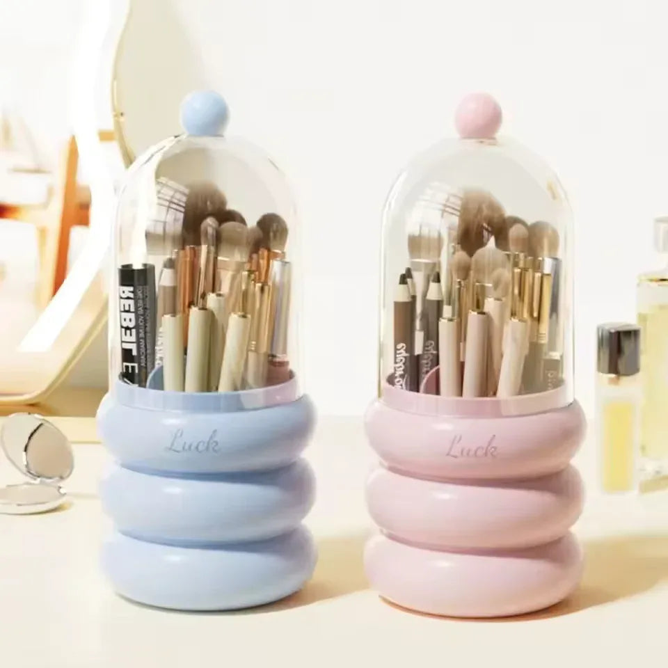 Dustproof Makeup Organizer with Lid - Stylish & Protective