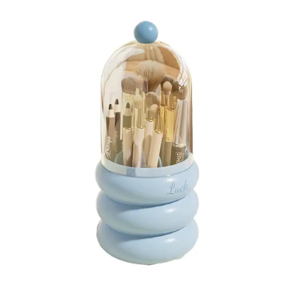 Dustproof Makeup Organizer with Lid - Stylish & Protective