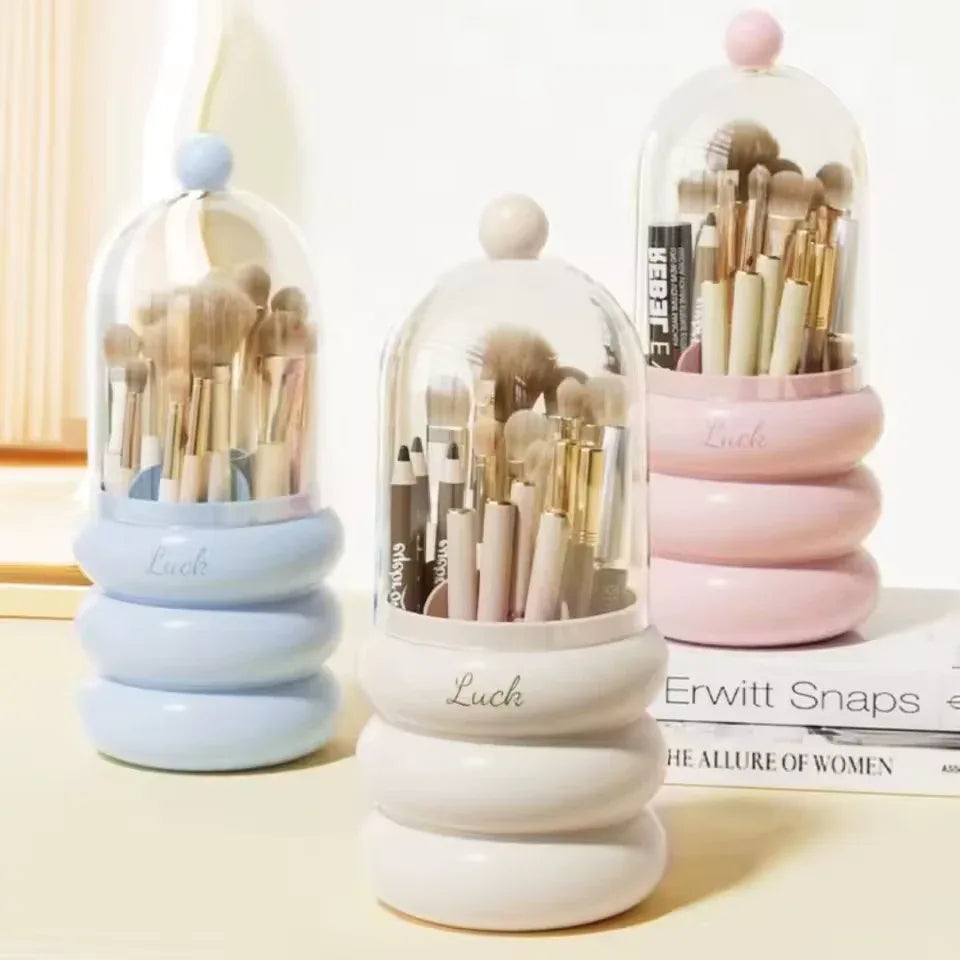 Dustproof Makeup Organizer with Lid - Stylish & Protective