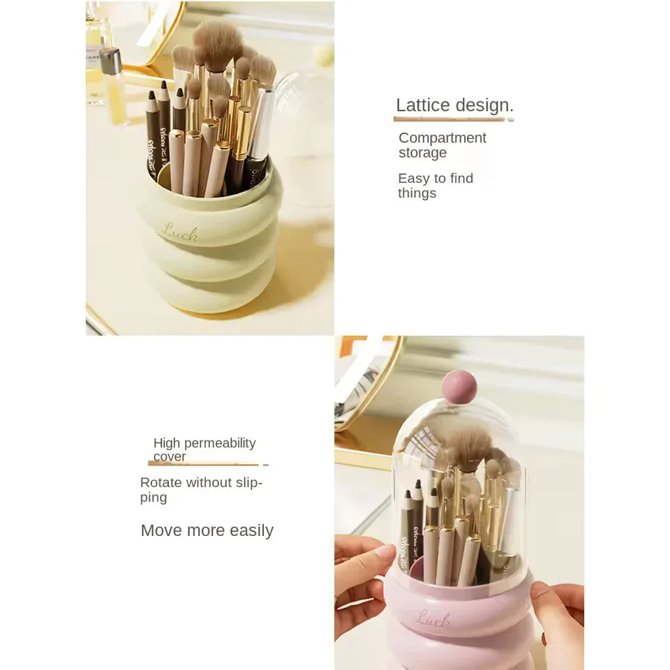 Dustproof Makeup Organizer with Lid - Stylish & Protective
