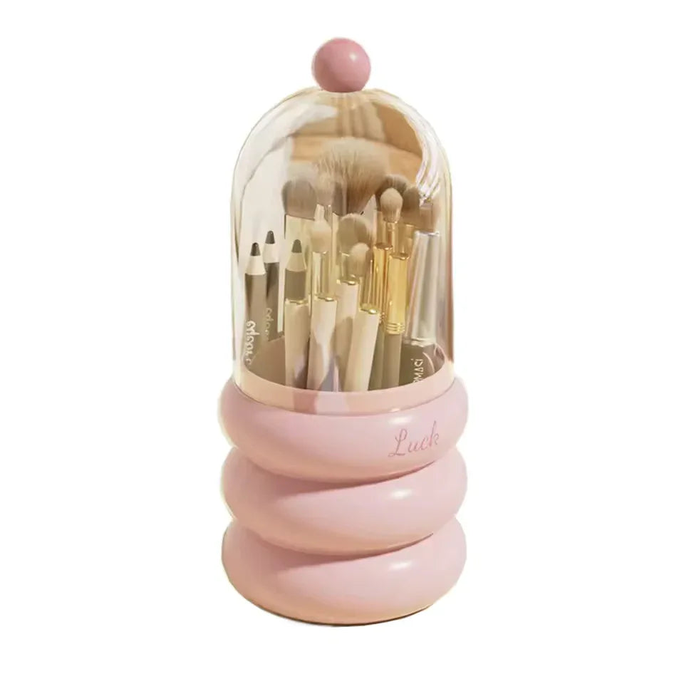 Dustproof Makeup Organizer with Lid - Stylish & Protective