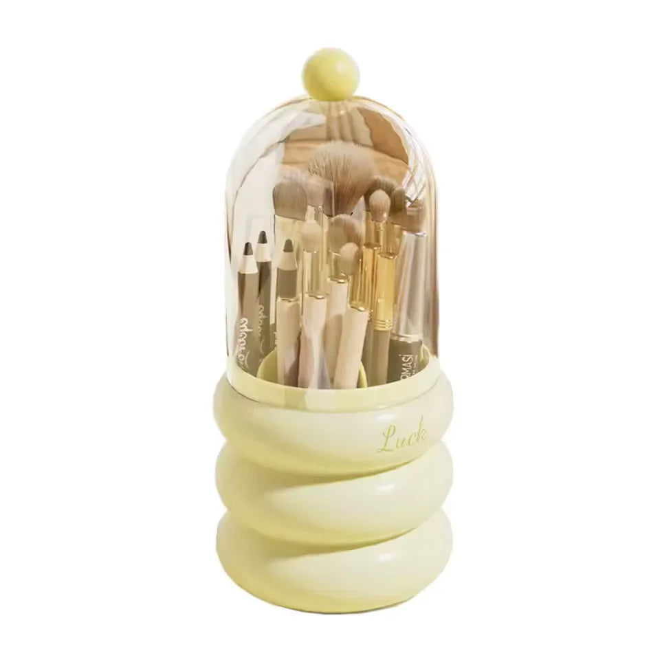 Dustproof Makeup Organizer with Lid - Stylish & Protective