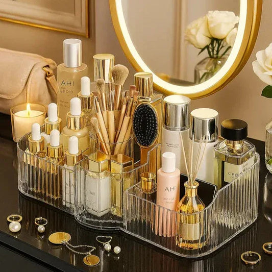 Luxury Acrylic Makeup Organizer with Multiple Compartments - Clarify.pk