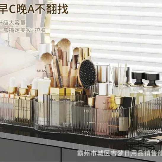 Luxury Acrylic Makeup Organizer with Multiple Compartments - Clarify.pk