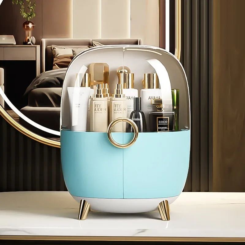 Luxury Cosmetics Storage Box with Clear Cover