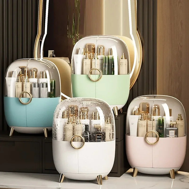 Luxury Cosmetics Storage Box with Clear Cover