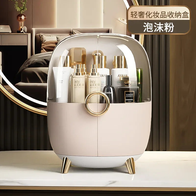 Luxury Cosmetics Storage Box with Clear Cover