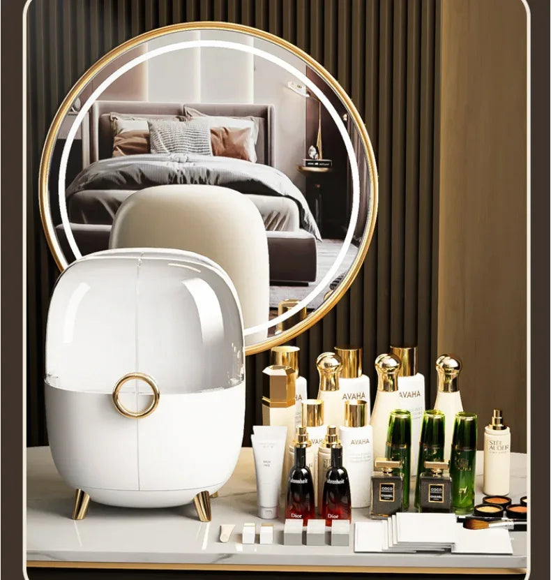 Luxury Cosmetics Storage Box with Clear Cover