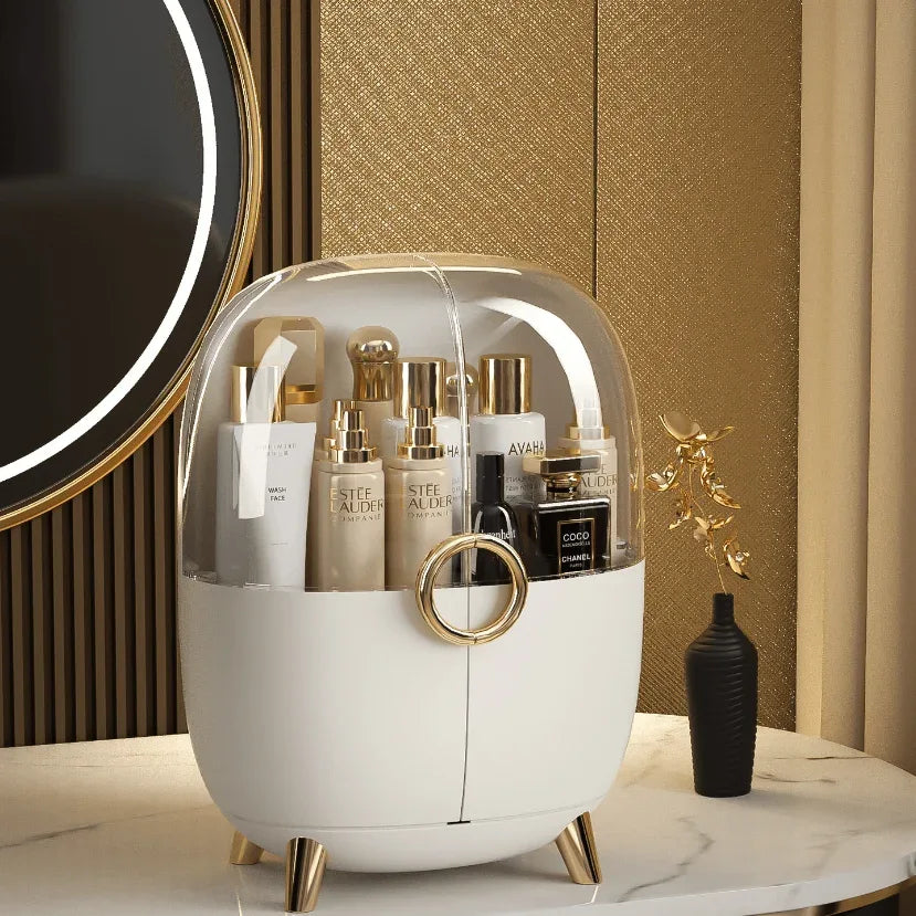 Luxury Cosmetics Storage Box with Clear Cover