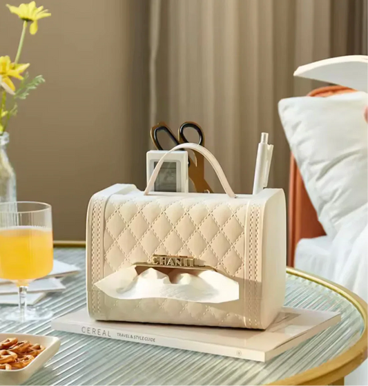 Handbag Tissue Box Holder with Elegant Design - Clarify.pk