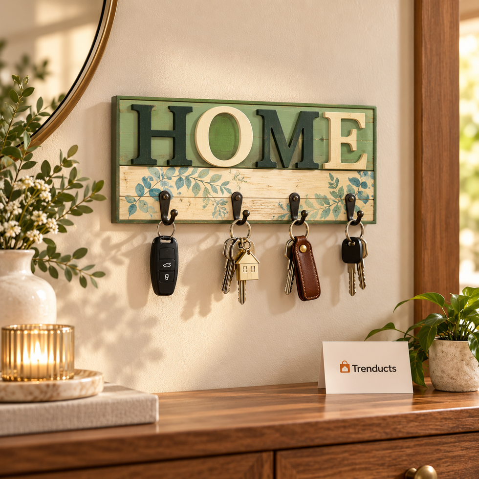 HOME Shelf Style Wooden Wall Key Holder