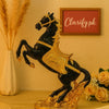 Luxury Black & Gold Horse Statue – Regal Home Decor Showpiece - Clarify.pk
