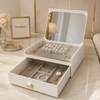 Luxury 2-Tier Jewelry Organizer with Mirror (Premium Quality)