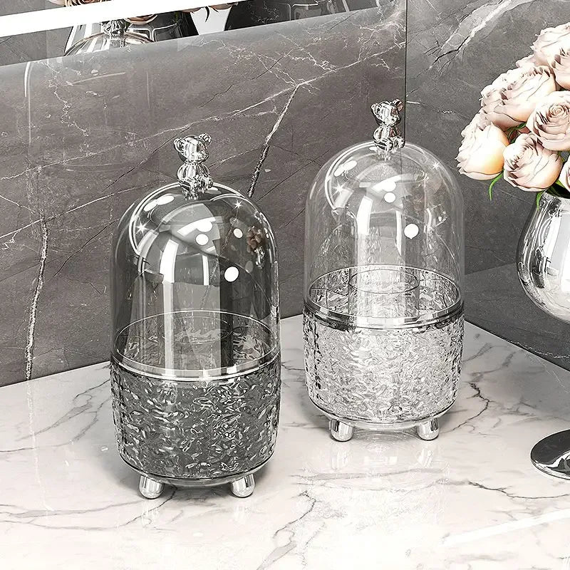 Luxury Makeup Brush Organizer with Glass Dome