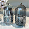 Luxury Makeup Brush Organizer with Glass Dome - Clarify.pk