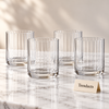 Danny Home Glass Tumbler Set - 4 Pcs 420ml Ribbed