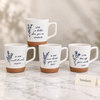 Botanical Quote Mug 450 ml - Navy Flower Sketch (Random)