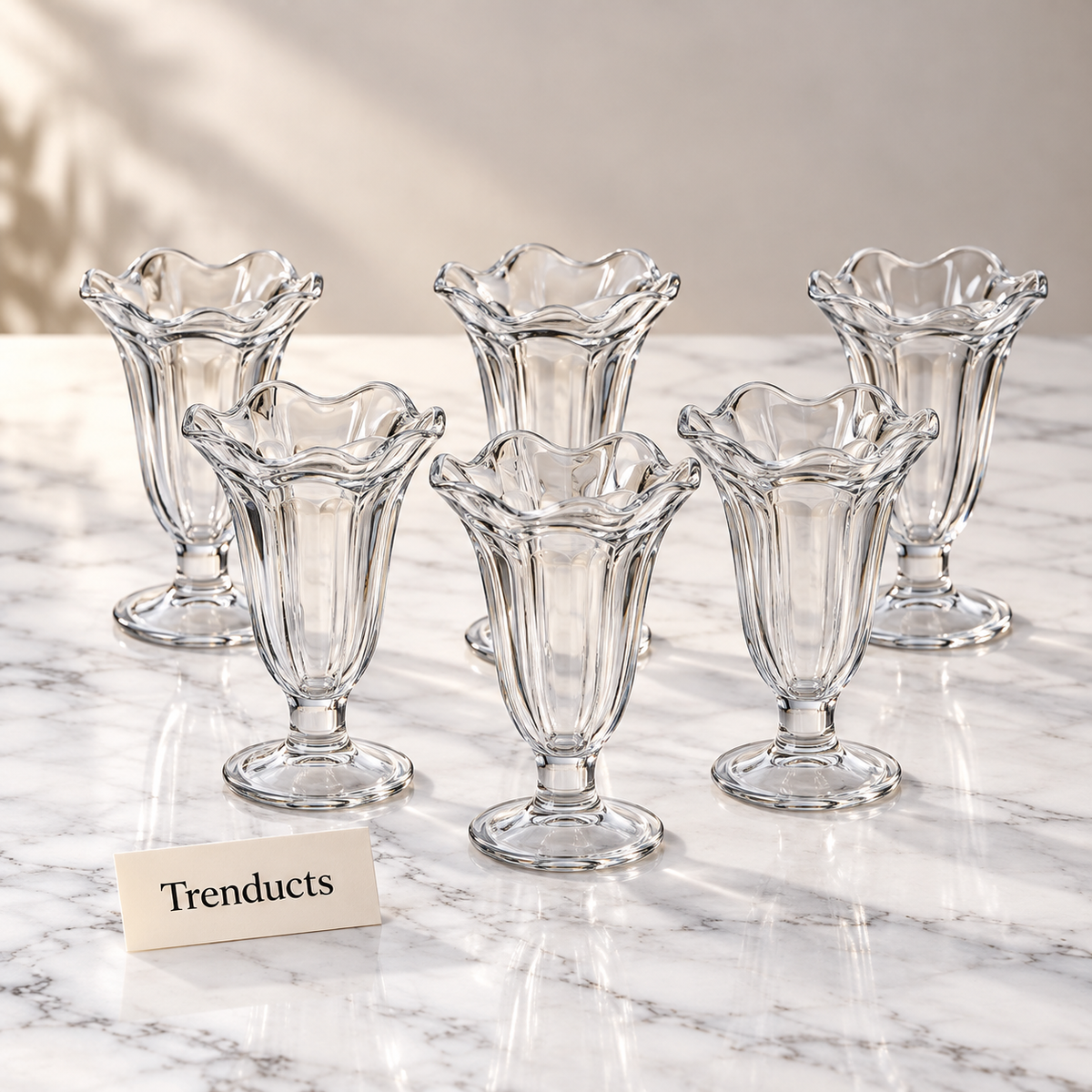 Danny Home Ice Cream Glass Set - 6 Pcs Sundae 230ml