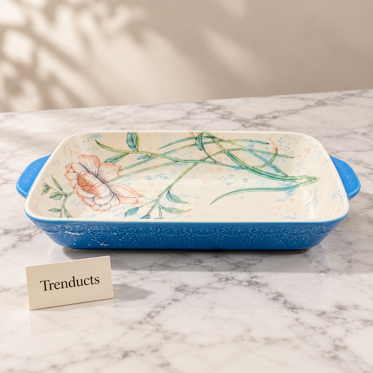 Brilliant Baking Dish - Pink Magnolia Speckled Blue
