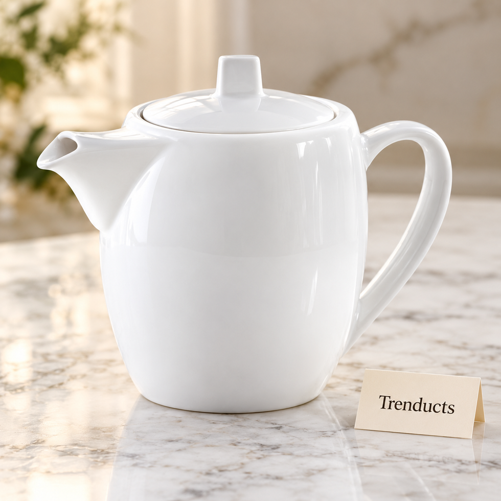 Symphony Teapot 1.2 L - White Tea Pot with Lid