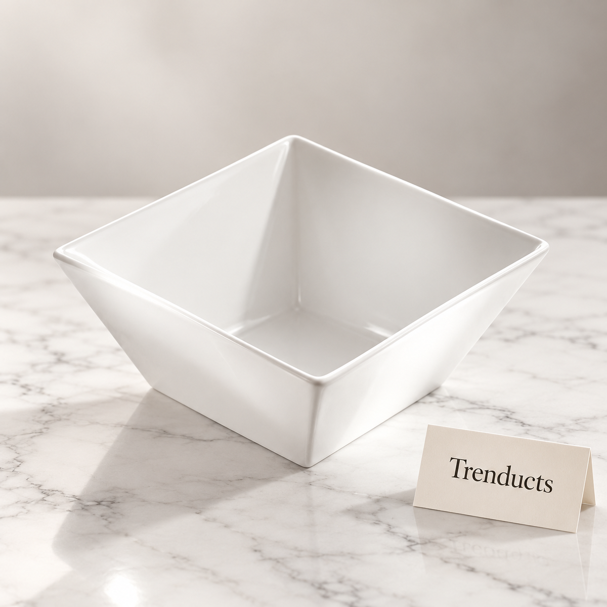 Symphony Square Bowl 26 x 11 cm - White Serving Bowl