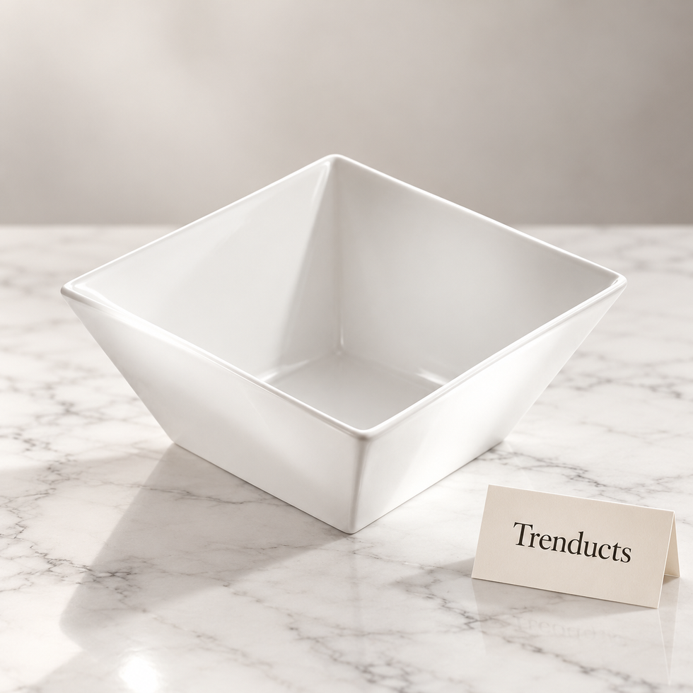 Symphony Square Bowl 26 x 11 cm - White Serving Bowl