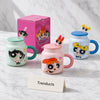 Disney Powerpuff Girls Ceramic Mug 400ml with Lid & Straw (each)