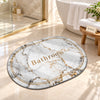 Absorbent Anti Slip Bath Mat 22 x 15 Inch - Marble Print