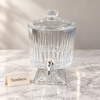 Brilliant Glass Juice Dispenser - Fluted Design with Tap