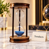 15 Minute Hourglass Sand Timer with Rustic Wood Finish Frame