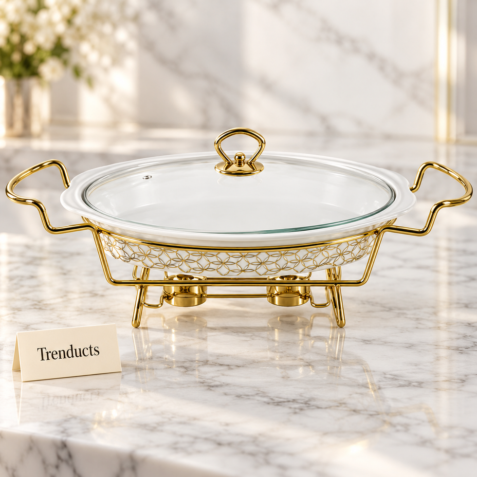 Brilliant Oval Casserole with Stand