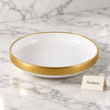 Brilliant Deep Round Plate - White Gold Beaded Rim