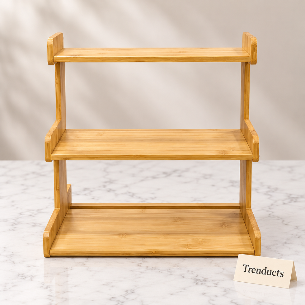 3-Tier Wooden Stand - Bamboo Kitchen Countertop Shelf