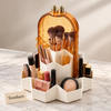 Rotating Acrylic Storage Box - Makeup Organizer Gold Dome
