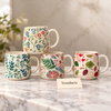 Rounded Botanical Mug 420 ml - Leaf & Flower (Random)