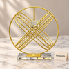 Gold Circular Wire Tabletop Decor - Crystal Ball