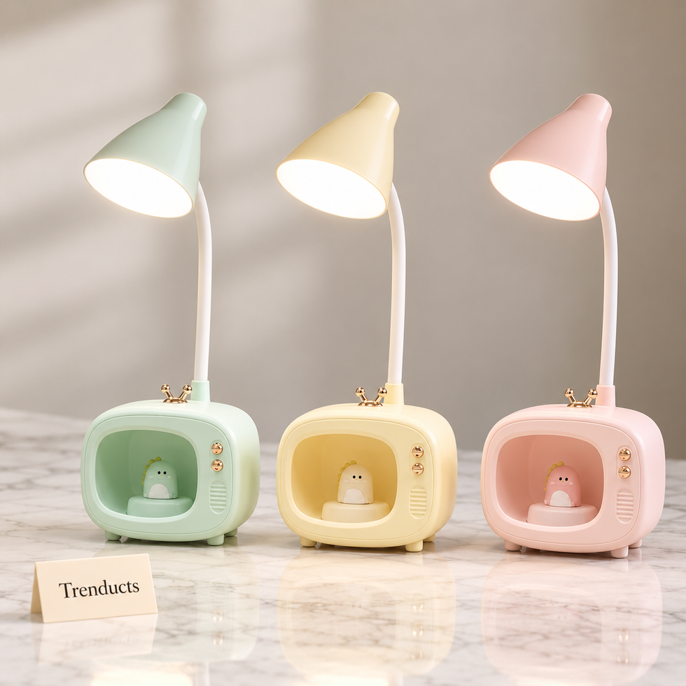 Cute Mini TV LED Desk Lamp - Flexible Neck Kids Lamp